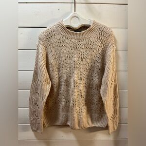 GUILTY Cream Open Knit Sweater TG/XL